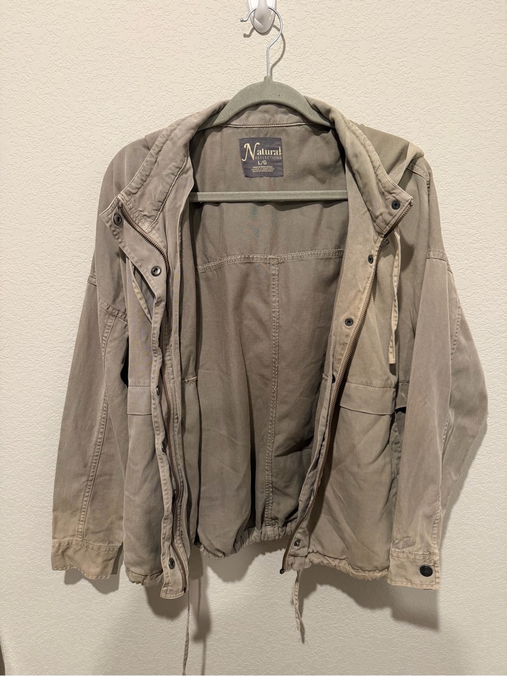 Men's Casual Utility Jacket in Olive Taupe